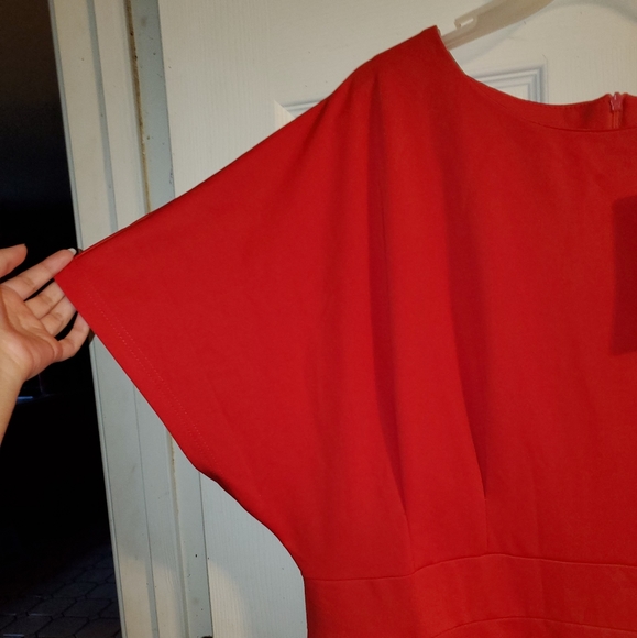 *SOLD* NWT Jasambac Red Bodycon Pencil Dress with Pockets - Picture 5 of 16